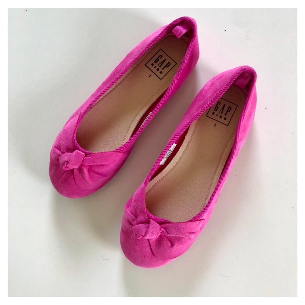 Gap Beautiful Fuchsia Bow Flats